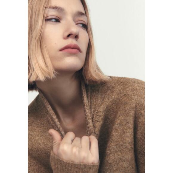 ZARA Knit Sweater Wool Blend Oversized Dress - Picture 3 of 9